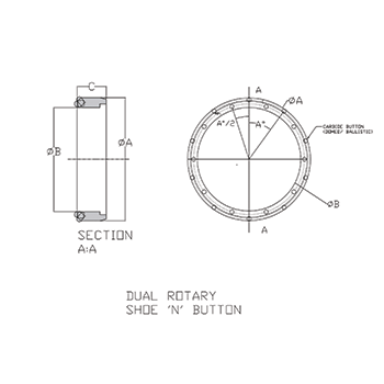 Dual Rotary Shoe Diagram for Water Well Drilling - Apex Industries