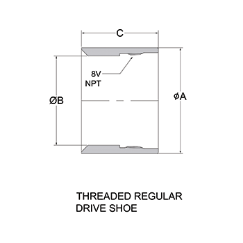  Threaded Regular Drive Shoe Diagram for Water Well Drilling - Apex Industries